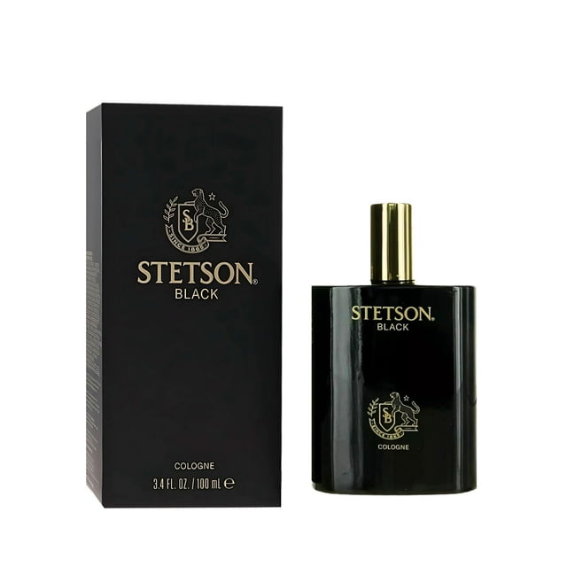Perfume Stetson Black Cologne para hombre, 100 ml, en aerosol