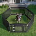 thumbnail image 3 of CONCETTA Plastic Dog Playpen 24 Inch, 6-Panel Pet Fence for Small Dog, Black, 3 of 8