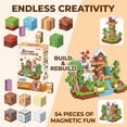thumbnail image 6 of NCOSMOS 54PCS Magnet Blocks, Magnetic Building Block Toy for Kid 3+,Strong Magnetism,Montessori STEM Magnet Cube(Fantasy Animal Forest), 6 of 7