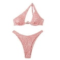 thumbnail image 1 of Cameland Ladies' Sexy Printed Split Shoulder Steel Support Bikini Two-piece Swimsuit Set, 1 of 6