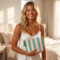 thumbnail image 7 of DefiDgd Waterproof Striped Makeup Bag,Seashell Shaped Cosmetic Bags with Zipper,Travel Beach Vacation Daily Use Essentials for Women(Green), 7 of 7