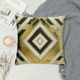 thumbnail image 2 of Awypu  Home Decorative Throw Pillow Covers Gold Foil Pillow Covers Geometric Square Cushion Covers Decor Couch Sofa Bedroom（White and Gold ）, 2 of 5