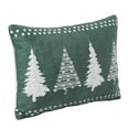thumbnail image 2 of VHC Brands 4 Christmas Trees Green Velvet Pillow 14x10, 2 of 6