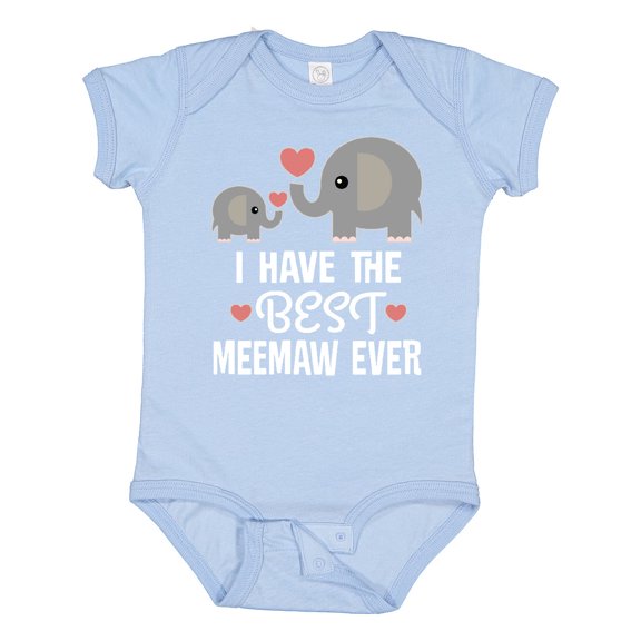 Inktastic Best Meemaw Ever Grandkids Boys or Girls Baby Bodysuit