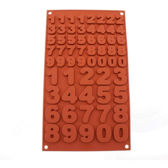 Silikomart Professional SF174 Silicone Chocolate Mold, Numbers