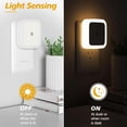 thumbnail image 4 of Square Light-Controlled Night Light - 4-Pack LED Plug-In Night Light with Smart Dusk-to-Dawn Sensor, Energy-Efficient 3000K Warm White Glow for Bedrooms, Hallways, and Bathrooms, 4 of 7