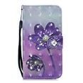 thumbnail image 2 of Samsung Galaxy A20 Case, Galaxy A30 Case, Dteck Lightweight Pattern PU Leather Flip Stand Wristlet Case Cover with Card Slots For Samsung Galaxy A20 / A30, Purple Flower, 2 of 8