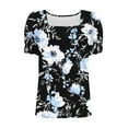 thumbnail image 5 of Weiqiqre Women's Clothing Puff Short Sleeve V Neck T Shirts Dressy Casual Spring Blouses for Women, 5 of 5