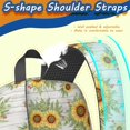 thumbnail image 5 of Sunflower and Plank Cream Pattern 17" Waterproof Oxford School Backpacks for Teens, S-Shape Padded Straps, for School, Travel, Hiking, Camping, 5 of 5