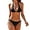 Black, variant on NICKSUN Women's Bikini Sets Two Piece Bathing Suits Sexy Textured Halter Padded Bikini Swimsuits Side Tie Thong Bottom Swimwear
