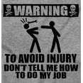 thumbnail image 2 of Warning To Avoid Injury Funny Cartoon Men's Big & Tall Crewneck Sweatshirt Brisco Brands 4X, 2 of 5