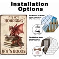 thumbnail image 4 of Letrero de biblioteca "Dragón de libros", "No es acaparamiento si son libros", decoración de pared, letrero de hojalata de metal de 20 x 30 cm, póster de arte de pared vintage, 4 of 7