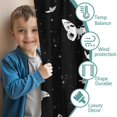 thumbnail image 3 of Blackout Kids Curtains,Black White Butterfly Star Pattern Childrens Insulated Curtains Set Of 2,Bedroom Essentials,Toddler Room Decor 52"x84", 3 of 5