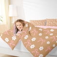 thumbnail image 3 of Erosebridal Cute Bowknot Daisy 7-Piece Twin Bedding Sets,Cartoon Flowers Blossom Bedding Comforter Set For Girls Kids,Orange White Pink,Reversible, 3 of 7