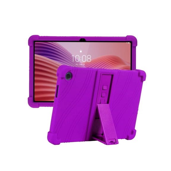 HYRACPO Silicone Case for Lenovo Tab 10.1 inch, Soft Flexible Shockproof Protective Tablet Cover, Anti-Scratch & Lightweight Slim Design-Purple