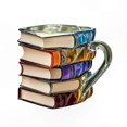thumbnail image 1 of 3D Painted Book Coffee Mug, Unique Literary Gift for Book Lovers, Creative Novelty Mug for Literature Enthusiasts, 1 of 5
