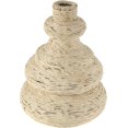 thumbnail image 1 of Deco 79 Vase en Herbe de Mer Fait Main avec Forme de Bulle Abstraite, 10 Pouces x 10 Pouces x 14 Pouces, Beige, 1 of 8