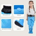 thumbnail image 4 of Abomasnow Toddlers Kids Waterproof Waders Rain Pants Girls Boys Youth Fishing Waders with Boots Blue 3-13 Years, 4 of 4