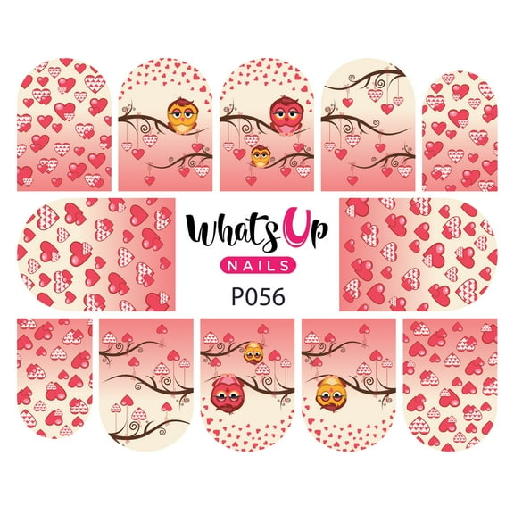 Whats Up Nails P056 Owl Always Love You Water Decal Sliders for Nail Art Design