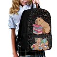 thumbnail image 3 of Yuyamidu Cute Capybara 17 Inch School Backpack with Multiple Pockets, Large Capacity Bookbag for Teen Students Class Daily Commute Travel Use, 3 of 6