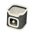 thumbnail image 2 of Rascador cuadrado para gatos, almohadilla para rascar antideslizante con bola protectora para muebles para gatos pequeños, medianos y grandes, 1 nivel, 2 of 9