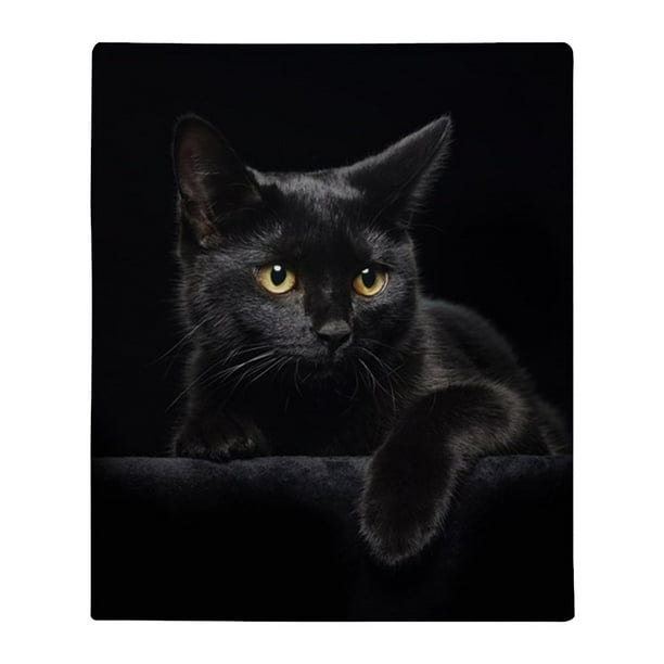 Cafepress Black Cat Throw Blanket Soft Fleece Throw Blanket 50 X60 Stadium Blanket Walmart Com Walmart Com