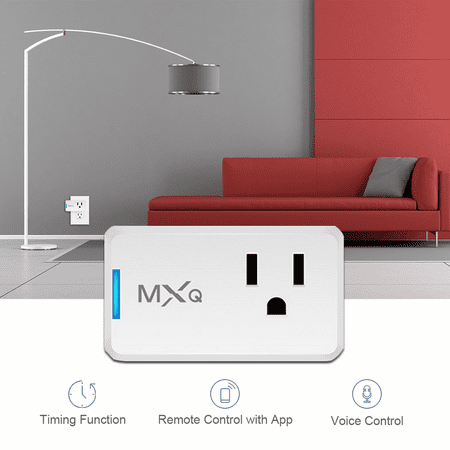 WiFi Smart Plug, Meco WiFi Mini Outlet Wireless Switch Compatible with Alexa &Google Home,Voice Control,No Hub Required,Easy set up, Remote Control Home Devices by