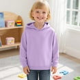 thumbnail image 2 of Byoo Little Girls Casual Hoodie Solid Color Long Sleeve Pullover Hooded Sweatshirt for Kids, 2 of 4