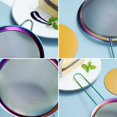 thumbnail image 5 of ReaNea Fine Mesh Strainer, Flour Sifter for Baking, Stainless Steel Colander, Tea Strainer Set of 3 (Rainbow), 5 of 7