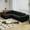 Carbon Black, variant on Meeyar 110" Cloud Sectional Couch with L-Shape Chaise, Boneless Modular Sofa for Living Room, Carbon Black