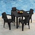 thumbnail image 3 of Comedor Plástico 4 Sillas Apilables 1 Mesa Apariciencia Rattan Interior Exterior Ideal Patio Jardín Terraza Alberca Playa RIMAX, 3 of 8
