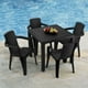 thumbnail image 3 of Comedor Plástico 4 Sillas Apilables 1 Mesa Apariciencia Rattan Interior Exterior Ideal Patio Jardín Terraza Alberca Playa RIMAX, 3 of 8