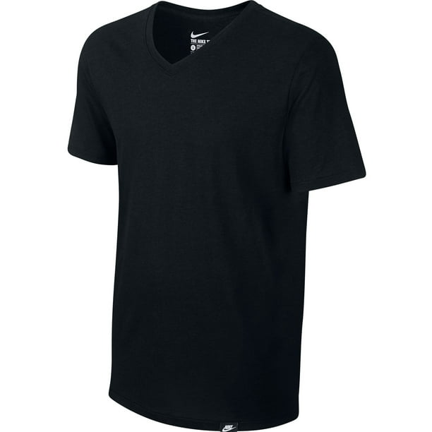 Nike Nike Solid Futura VNeck Men's TShirt Athletic Black/Black