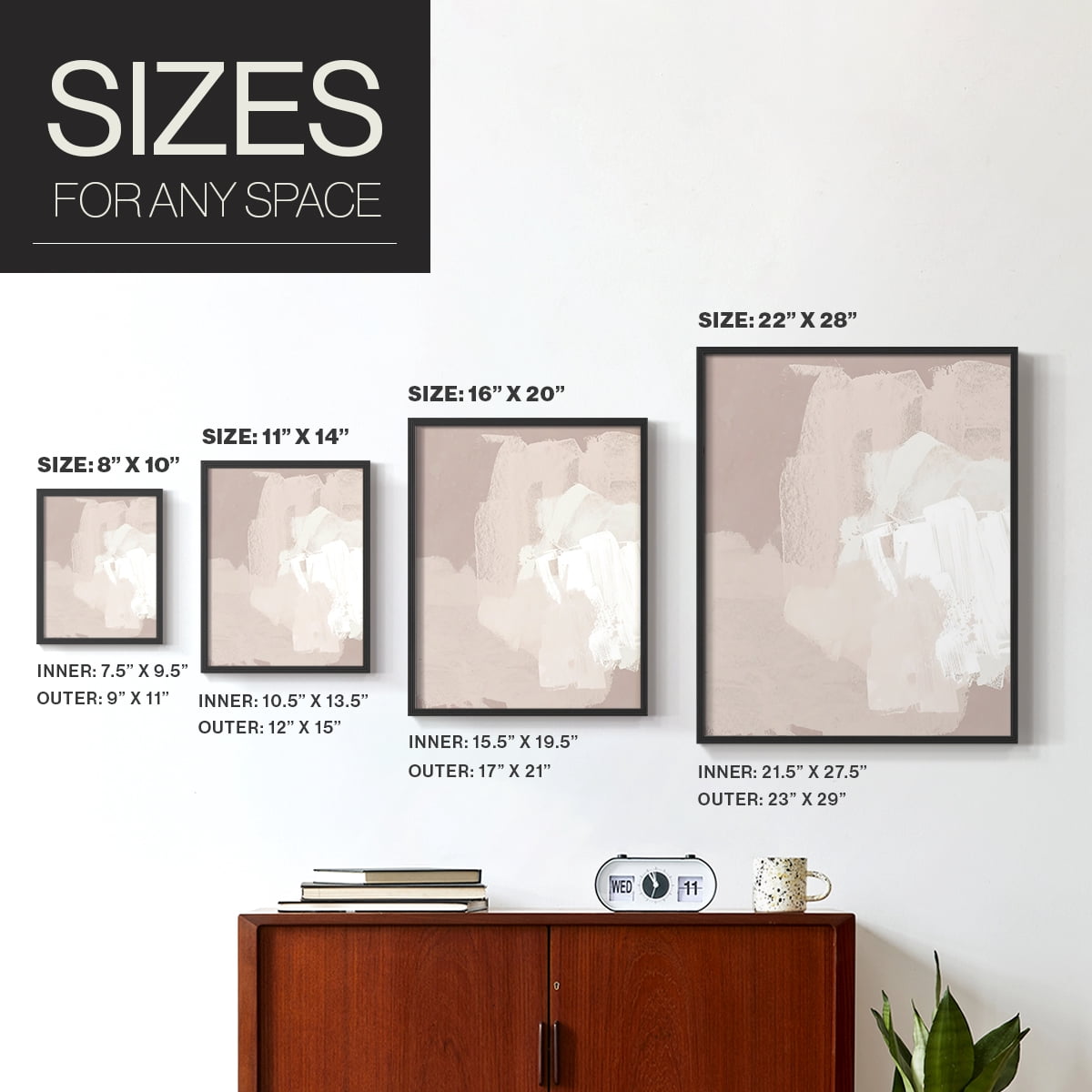 Cloud Slate II Framed Print in Black Solid Wood Framed Print No Nail Hanging