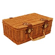 Wald Import Willow Picnic Basket Stained Brown