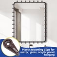 thumbnail image 2 of 25pcs Mirror Hanging Clips, Glass Retainer Clips, Plastic Mirror Mounting Clips Hanging Hardware for Fixing Window Glass Cabinet Door (Brown), 2 of 7