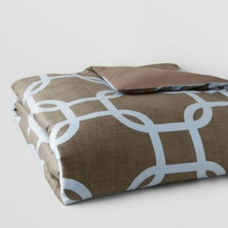 Oake Vitoria Full Queen Comforter Pima Cotton Brown Blue
