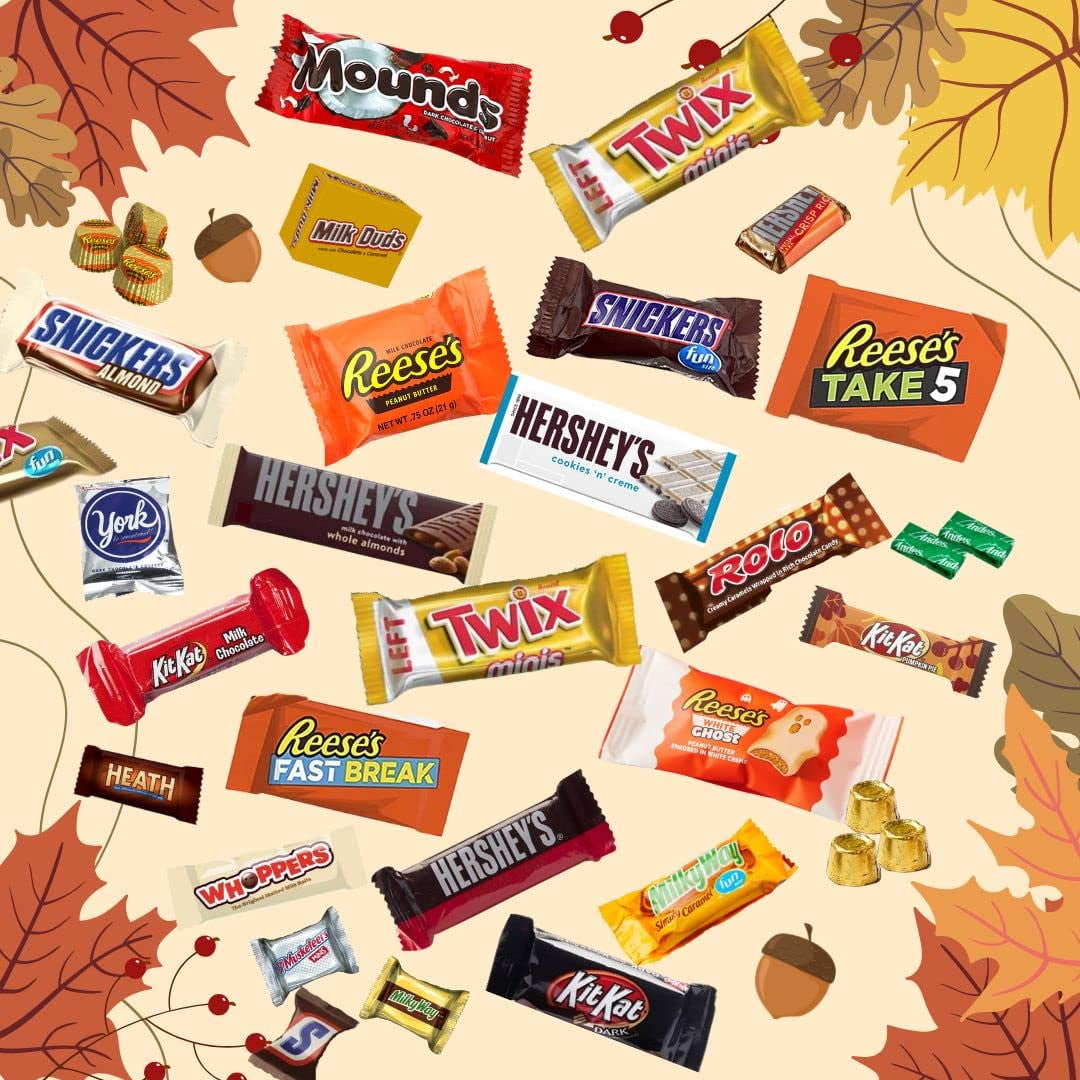 4LB Chocolate Candy Variety Mix Bag – Bulk Assortment of Individually Wrapped Favorites for Parties, Office, Holidays, Halloween, Gift Bags, Sharing & Candy Bowls – Milk Chocolate & Caramel Mix