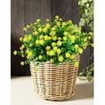 thumbnail image 4 of Zukuco Artificial Flowers Outdoor Fake UV Resistant Plants Faux Plastic Greenery Shrubs for Outside Hanging Planter Home Kitchen Office Wedding Garden Decor(Yellow), 4 of 9