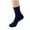 Black, variant on Fleece Lined Mid-calf Socks Women's Solid Fuzzy Socks Winter Warm Socks Cozy Fluffy Super Soft Slipper Socks Teen Girl Ladies Plain Socks