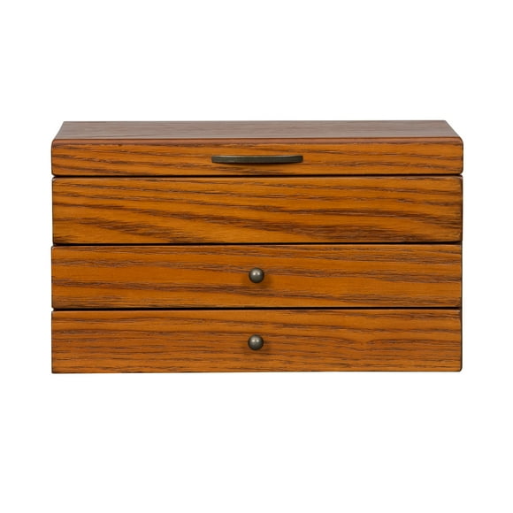 Mele & Co. Selma Wooden Jewelry Box in Walnut Finish