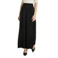 thumbnail image 1 of Pantalones Palazzo Largos de Pierna e Informales de Cintura Alta para Mujer, Talla Regular Negro XXXL, 1 of 8