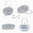 thumbnail image 2 of LHSHID Women Rhinestone Evening Clutch Purse Bag Bling Glitter Sparkly Diamond Tote Bag Crystal Wedding Party Bag, 2 of 8