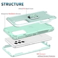 thumbnail image 2 of Nalacover For Samsung Galaxy A32 5G Slim Case,Luxury Hybrid Hard PC and TPU Rugged Bumper 3-In-1 Rotatable Magnetic Ring Kickstand Four Corner Guard Shockproof Anti-Scratch Back Phone Cover.Green, 2 of 8