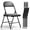 Vinyl Padded Black 4PACK, variant on Nazhura Metal Indoor Folding Chair, Black (Set of 4)