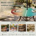 thumbnail image 6 of Round Outdoor Tablecloth with Umbrella Hole and Zipper, Yellow Green Orange Ombre Tablecloth with Elastic Waterproof, Modern Art Abstract Aesthetics Patio Table Covers for 45" - 54" Pool Tables, 6 of 9