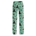 thumbnail image 6 of JULMCOMO Halloween Pajama Pants for Women Pumpkin Blood Ghost Print Drawstring Elastic Waist Trendy Pajamas Pants Fuuny Print Comfy Loose Pjs Green S, 6 of 6