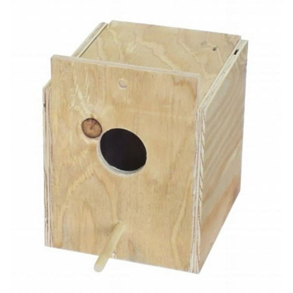 Wooden Nest Box For Outside Mount With Dowel, Small