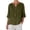 Army Green, variant on 3/4 Sleeve Blouses for Women Henley V-Neck Button Up Shirt Buisness Work Casual Tops Plus Size Clothes Army Green XXL