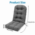 thumbnail image 4 of JIAN YA NA Adirondack Rocking Chair Cushion, High Back Patio Chair Cushions, Water Resistant Outdoor Furniture Seat Pads with Ties (43x19x3 Inch, Dark Gray), 4 of 11